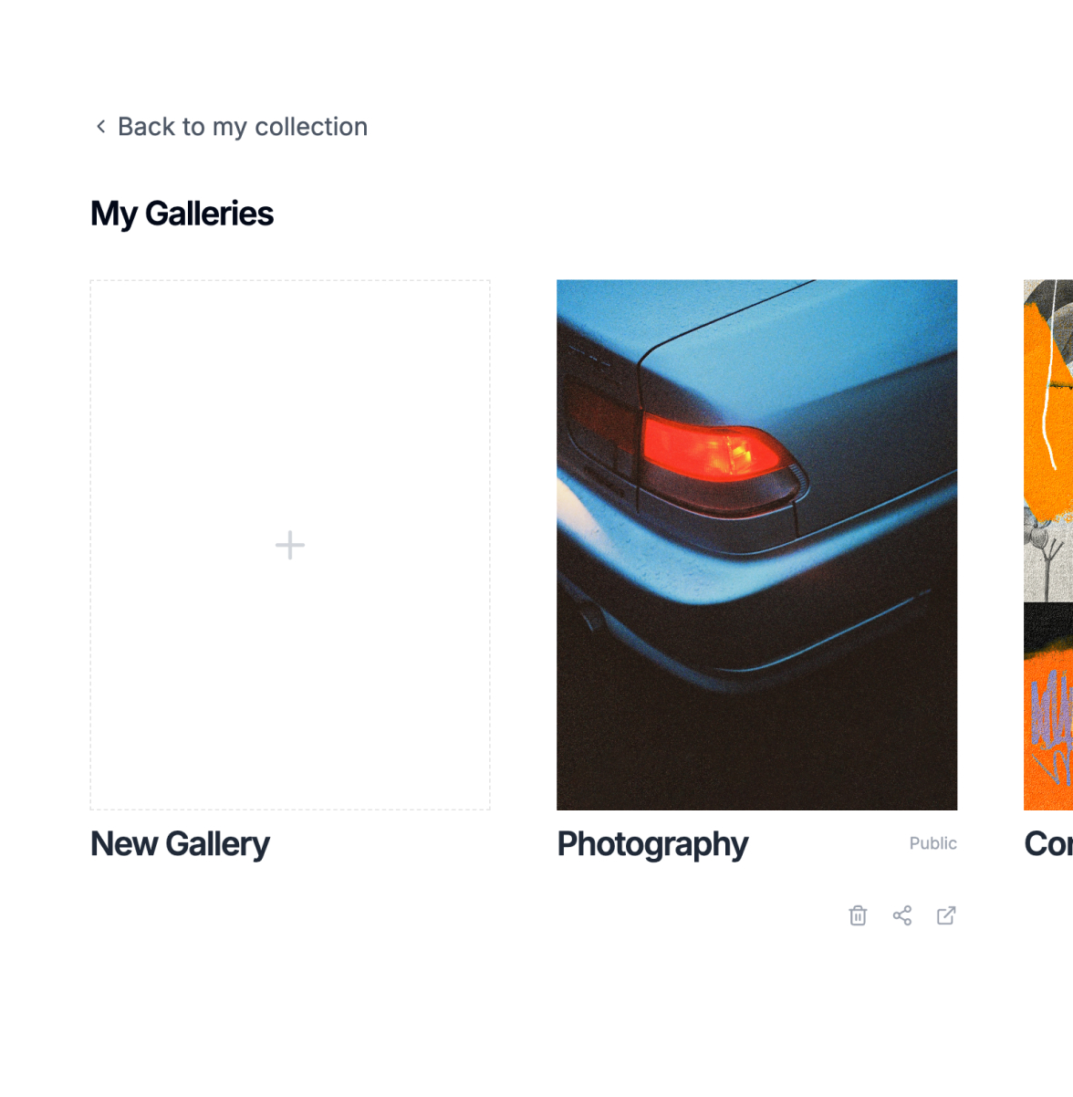 Your curated galleries